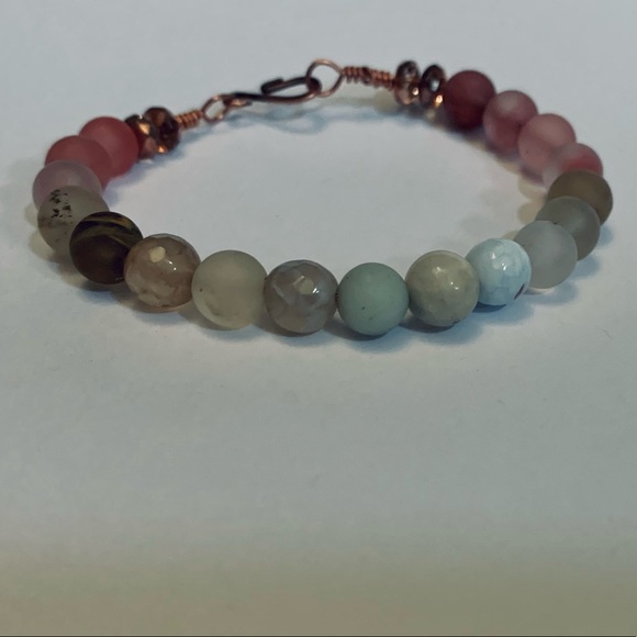 Natural Agate Stone Beads Wire Wrapped New - Picture 1 of 7